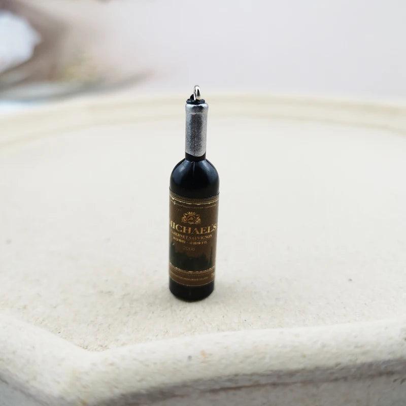 10pcs Beer Wine Bottle Resin Earring Charms Pendant for Jewelry Findings