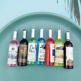 10pcs Beer Wine Bottle Resin Earring Charms Pendant for Jewelry Findings