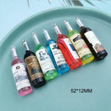 10pcs Beer Wine Bottle Resin Earring Charms Pendant for Jewelry Findings