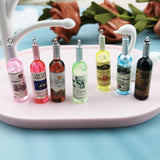 10pcs Beer Wine Bottle Resin Earring Charms Pendant for Jewelry Findings