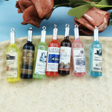 10pcs Beer Wine Bottle Resin Earring Charms Pendant for Jewelry Findings