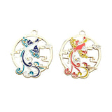 10pcs Enamel Phoenix Charm for Jewelry Making Diy Animal Bird Earring
