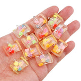 10Pcs Sweet Candy Sugar Charms 3D Resin Pendant DIY Jewelry Making Supplies