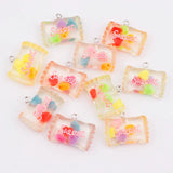 10Pcs Sweet Candy Sugar Charms 3D Resin Pendant DIY Jewelry Making Supplies
