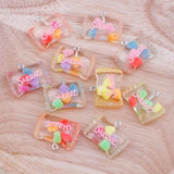 10Pcs Sweet Candy Sugar Charms 3D Resin Pendant DIY Jewelry Making Supplies