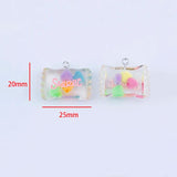 10Pcs Sweet Candy Sugar Charms 3D Resin Pendant DIY Jewelry Making Supplies