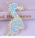 10pcs Dinosaur Enamel Charms for DIY Jewelry Making