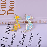 10pcs Dinosaur Enamel Charms for DIY Jewelry Making