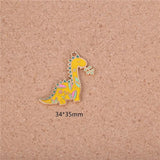 10pcs Dinosaur Enamel Charms for DIY Jewelry Making