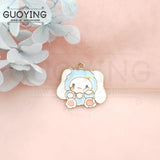 10pcs Alloy Drip Oil Charm Cartoon Earring DIY Keychain Bracelet