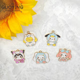 10pcs Alloy Drip Oil Charm Cartoon Earring DIY Keychain Bracelet