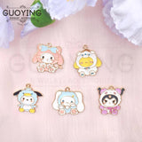 10pcs Alloy Drip Oil Charm Cartoon Earring DIY Keychain Bracelet