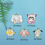 10pcs Alloy Drip Oil Charm Cartoon Earring DIY Keychain Bracelet