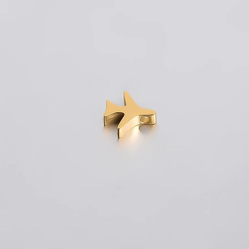 5pcs 10mm Stainless Steel Aircraft Charms for DIY Jewelry Making
