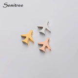 5pcs 10mm Stainless Steel Aircraft Charms for DIY Jewelry Making