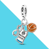 Infinite Symbol Basketball Clothes Charms for Silver Bracelet