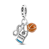 Infinite Symbol Basketball Clothes Charms for Silver Bracelet