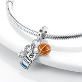 Infinite Symbol Basketball Clothes Charms for Silver Bracelet