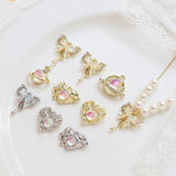 6pcs Love Planet Inlaid Zirconium Pendant Diy Jewelry