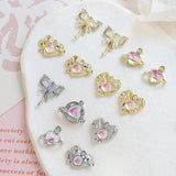 6pcs Love Planet Inlaid Zirconium Pendant Diy Jewelry