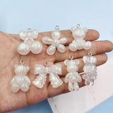 10pcs Pearl Resin Charms for DIY Earring Keychain Jewelry Making C907