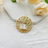 10pcs Alloy Drip Oil Charm Cat Animal Earrings Pendant DIY Jewel