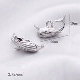 10PCS 28x19mm Metal Whale Dolphin Pendant Charms DIY Jewelry Accessories