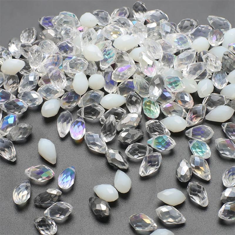 30Pcs 8x13mm Austria Crystal Teardrop Beads Multicolor