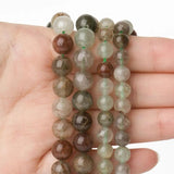 6/8mm Rutilated Quartz Beads Round Loose Gemstone Bead 15''