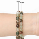 6/8mm Rutilated Quartz Beads Round Loose Gemstone Bead 15''