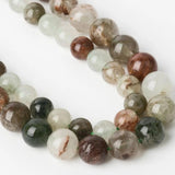 6/8mm Rutilated Quartz Beads Round Loose Gemstone Bead 15''