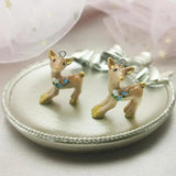 10pcs 3D Elk Deer Resin Charms Pendants for DIY Jewelry Earring Keychain