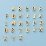 5Pcs 3*8mm Small Hole Letters Bead Stainless Steel Mirror Polish Alphabet Charms