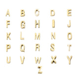 5Pcs 3*8mm Small Hole Letters Bead Stainless Steel Mirror Polish Alphabet Charms