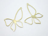 6pcs Brass Butterfly Charms Necklace Pendant 42.6x32.6mm R1134