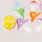 10pcs Resin Mushroom Charm DIY Pendant for Jewelry Making