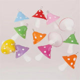 10pcs Resin Mushroom Charm DIY Pendant for Jewelry Making