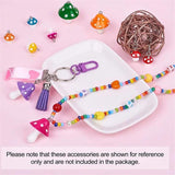 10pcs Resin Mushroom Charm DIY Pendant for Jewelry Making