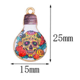 20Pcs Enamel Drip Oil Animal Flower Bulb Shape Pendant