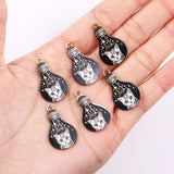 20Pcs Enamel Drip Oil Animal Flower Bulb Shape Pendant