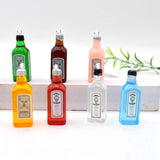 10Pcs Resin Wine Bottle Charm DIY Pendant Jewelry Keychain Earrings Necklace