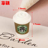 10Pcs Coffee Charm Resin 3D Pendant DIY Jewelry Making Accessories