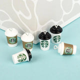 10Pcs Coffee Charm Resin 3D Pendant DIY Jewelry Making Accessories