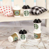 10Pcs Coffee Charm Resin 3D Pendant DIY Jewelry Making Accessories
