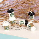 10Pcs Coffee Charm Resin 3D Pendant DIY Jewelry Making Accessories