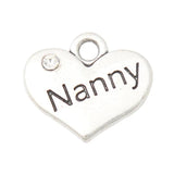 Mixed Heart Mum Nanny Charms 15*17mm 10pcs