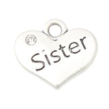 Mixed Heart Mum Nanny Charms 15*17mm 10pcs