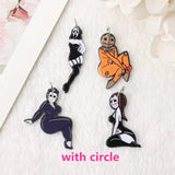8 Pcs Acrylic Skull Horror Doll Charms for Earring Pendant Necklace DIY
