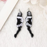 8 Pcs Acrylic Skull Horror Doll Charms for Earring Pendant Necklace DIY
