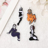 8 Pcs Acrylic Skull Horror Doll Charms for Earring Pendant Necklace DIY